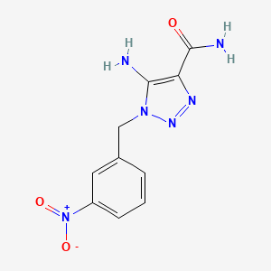 molecular formula C10H10N6O3 B2959076 5-氨基-1-(3-硝基苄基)-1H-1,2,3-三唑-4-甲酰胺 CAS No. 438574-56-2