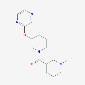 molecular formula C16H24N4O2 B2959082 (1-甲基哌啶-3-基)(3-(吡嗪-2-氧基)哌啶-1-基)甲苯酮 CAS No. 2034440-52-1