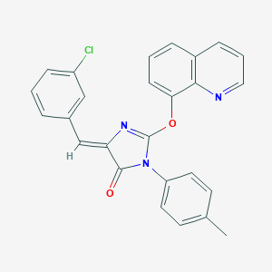 5-(3-chlorobenzylidene)-3-(4-methylphenyl)-2-(8-quinolinyloxy)-3,5-dihydro-4H-imidazol-4-one