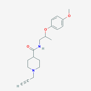 molecular formula C19H26N2O3 B2959100 N-[2-(4-Methoxyphenoxy)propyl]-1-prop-2-ynylpiperidine-4-carboxamide CAS No. 1436156-04-5