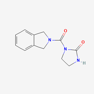 molecular formula C12H13N3O2 B2959101 1-(2,3-dihydro-1H-isoindole-2-carbonyl)imidazolidin-2-one CAS No. 2097868-57-8