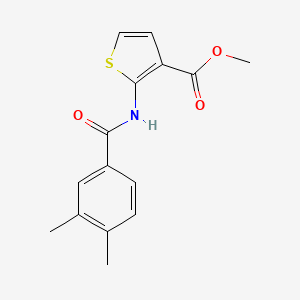 molecular formula C15H15NO3S B2959105 Methyl 2-(3,4-dimethylbenzamido)thiophene-3-carboxylate CAS No. 920431-35-2