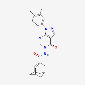 molecular formula C24H27N5O2 B2959111 N-[1-(3,4-dimethylphenyl)-4-oxo-1H,4H,5H-pyrazolo[3,4-d]pyrimidin-5-yl]adamantane-1-carboxamide CAS No. 899737-94-1