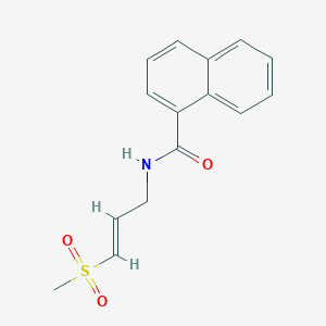 molecular formula C15H15NO3S B2959115 N-[(2E)-3-甲磺酰基丙-2-烯-1-基]萘-1-甲酰胺 CAS No. 2380195-74-2
