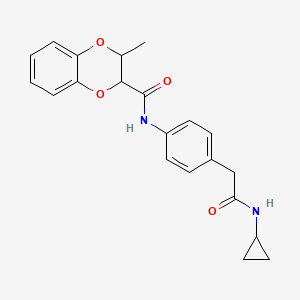 N-(4-(2-(cyclopropylamino)-2-oxoethyl)phenyl)-3-methyl-2,3-dihydrobenzo[b][1,4]dioxine-2-carboxamide