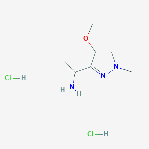 1-(4-methoxy-1-methyl-1H-pyrazol-3-yl)ethan-1-amine dihydrochloride