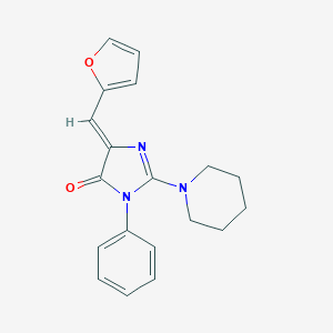 molecular formula C19H19N3O2 B295912 5-(2-furylmethylene)-3-phenyl-2-(1-piperidinyl)-3,5-dihydro-4H-imidazol-4-one 