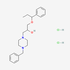 B2959123 1-(4-Benzylpiperazin-1-yl)-3-(1-phenylpropoxy)propan-2-ol dihydrochloride CAS No. 1323589-69-0