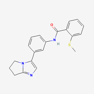 N-(3-(6,7-dihydro-5H-pyrrolo[1,2-a]imidazol-3-yl)phenyl)-2-(methylthio)benzamide