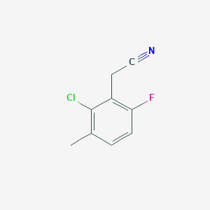 molecular formula C9H7ClFN B2959138 2-Chloro-6-fluoro-3-methylphenylacetonitrile CAS No. 261762-94-1