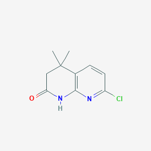 molecular formula C10H11ClN2O B2959144 7-Chloro-4,4-dimethyl-3,4-dihydro-1,8-naphthyridin-2(1H)-one CAS No. 1303588-33-1