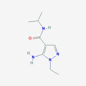 molecular formula C9H16N4O B2959147 5-Amino-1-ethyl-N-isopropyl-1H-pyrazole-4-carboxamide CAS No. 1894303-90-2