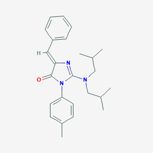 molecular formula C25H31N3O B295915 1-(4-Methylphenyl)-2-(diisobutylamino)-4-benzylidene-2-imidazoline-5-one 