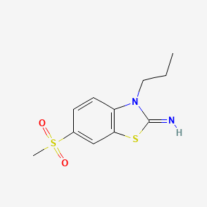 molecular formula C11H14N2O2S2 B2959156 6-(甲磺酰基)-3-丙基苯并[d]噻唑-2(3H)-亚胺 CAS No. 1286732-83-9