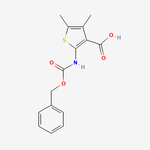 molecular formula C15H15NO4S B2959160 4,5-Dimethyl-2-(phenylmethoxycarbonylamino)thiophene-3-carboxylic acid CAS No. 2287331-08-0