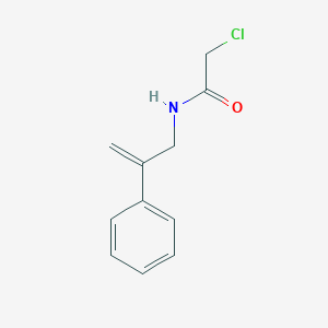 molecular formula C11H12ClNO B2959163 2-Chloro-N-(2-phenylprop-2-enyl)acetamide CAS No. 2411292-43-6