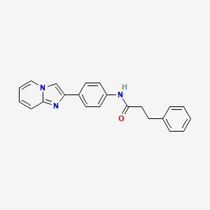 molecular formula C22H19N3O B2959171 N-(4-imidazo[1,2-a]pyridin-2-ylphenyl)-3-phenylpropanamide CAS No. 833431-58-6