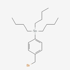 molecular formula C19H33BrSn B2959189 [4-(Bromomethyl)phenyl]tributylstannane CAS No. 155720-49-3