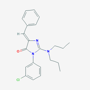 molecular formula C22H24ClN3O B295920 1-(3-Chlorophenyl)-2-(dipropylamino)-4-benzylidene-2-imidazoline-5-one 