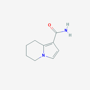 molecular formula C9H12N2O B2959211 5,6,7,8-Tetrahydroindolizine-1-carboxamide CAS No. 2138378-95-5