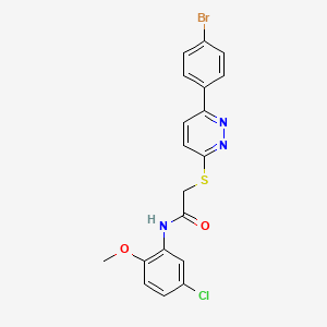 molecular formula C19H15BrClN3O2S B2959222 2-((6-(4-bromophenyl)pyridazin-3-yl)thio)-N-(5-chloro-2-methoxyphenyl)acetamide CAS No. 872694-87-6
