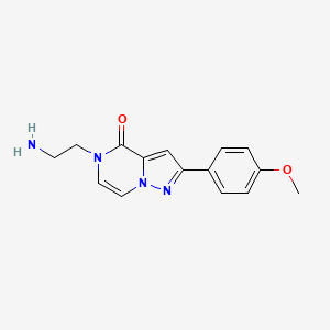 molecular formula C15H16N4O2 B2959227 5-(2-Aminoethyl)-2-(4-methoxyphenyl)pyrazolo[1,5-a]pyrazin-4-one CAS No. 2309937-18-4