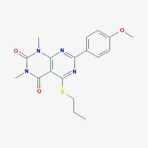 7-(4-Methoxyphenyl)-1,3-dimethyl-5-propylsulfanylpyrimido[4,5-d]pyrimidine-2,4-dione