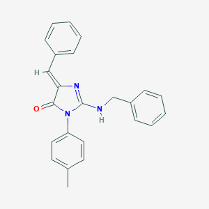 molecular formula C24H21N3O B295923 (5Z)-2-(benzylamino)-5-benzylidene-3-(4-methylphenyl)imidazol-4-one 