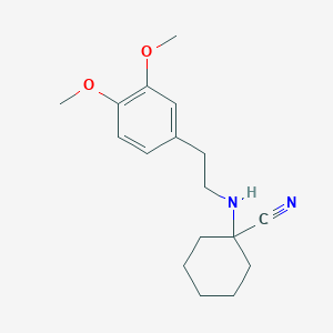 molecular formula C17H24N2O2 B2959236 1-Cyano-N-(3,4-dimethoxyphenethyl)cyclohexylamine CAS No. 98067-17-5