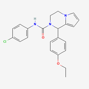 molecular formula C22H22ClN3O2 B2959243 N-(4-chlorophenyl)-1-(4-ethoxyphenyl)-3,4-dihydropyrrolo[1,2-a]pyrazine-2(1H)-carboxamide CAS No. 900002-42-8