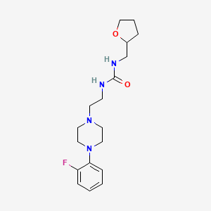 molecular formula C18H27FN4O2 B2959244 1-(2-(4-(2-氟苯基)哌嗪-1-基)乙基)-3-((四氢呋喃-2-基)甲基)脲 CAS No. 2034536-64-4