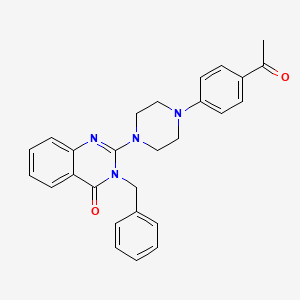 molecular formula C27H26N4O2 B2959246 2-[4-(4-Acetylphenyl)piperazin-1-yl]-3-benzyl-3,4-dihydroquinazolin-4-one CAS No. 902564-36-7