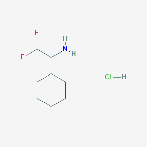 molecular formula C8H16ClF2N B2959253 1-Cyclohexyl-2,2-difluoroethan-1-amine hydrochloride CAS No. 2031269-24-4