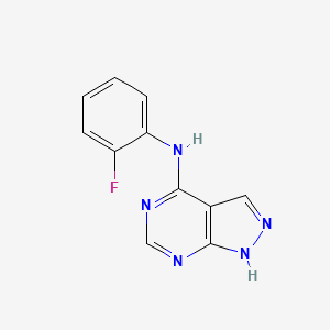 molecular formula C11H8FN5 B2959258 N-(2-Fluorophenyl)-1h-Pyrazolo[3,4-D]pyrimidin-4-Amine CAS No. 1021206-67-6