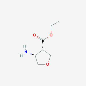 molecular formula C7H13NO3 B2959259 Ethyl (3S,4R)-4-aminooxolane-3-carboxylate CAS No. 2287246-73-3