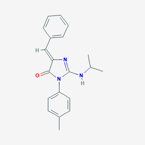 molecular formula C20H21N3O B295927 (5Z)-5-benzylidene-3-(4-methylphenyl)-2-(propan-2-ylamino)imidazol-4-one 