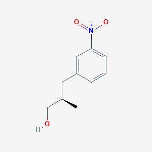 molecular formula C10H13NO3 B2959270 (2R)-2-Methyl-3-(3-nitrophenyl)propan-1-ol CAS No. 2248198-94-7