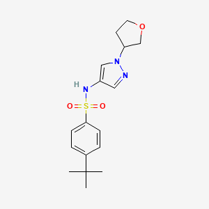 4-tert-butyl-N-[1-(oxolan-3-yl)-1H-pyrazol-4-yl]benzene-1-sulfonamide