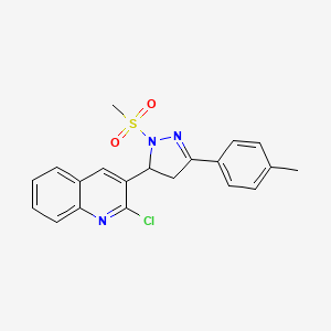 2-chloro-3-(1-(methylsulfonyl)-3-(p-tolyl)-4,5-dihydro-1H-pyrazol-5-yl)quinoline