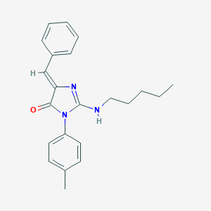 molecular formula C22H25N3O B295928 (5Z)-5-benzylidene-3-(4-methylphenyl)-2-(pentylamino)imidazol-4-one 