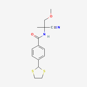N-(1-cyano-2-methoxy-1-methylethyl)-4-(1,3-dithiolan-2-yl)benzamide