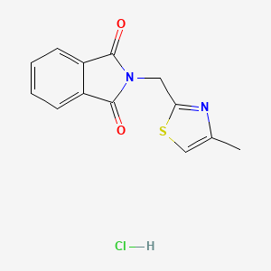 2-[(4-Methyl-1,3-thiazol-2-yl)methyl]isoindole-1,3-dione;hydrochloride