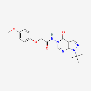 N-(1-(tert-butyl)-4-oxo-1H-pyrazolo[3,4-d]pyrimidin-5(4H)-yl)-2-(4-methoxyphenoxy)acetamide