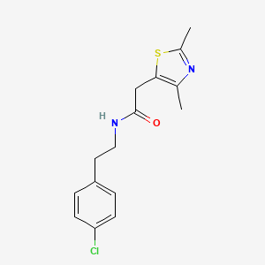 molecular formula C15H17ClN2OS B2959305 N-(4-氯苯乙基)-2-(2,4-二甲基噻唑-5-基)乙酰胺 CAS No. 1327301-34-7