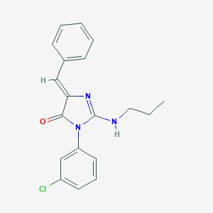 (5Z)-5-benzylidene-3-(3-chlorophenyl)-2-(propylamino)imidazol-4-one