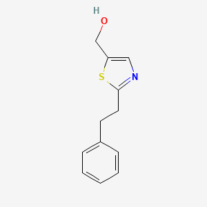 molecular formula C12H13NOS B2959320 [2-(2-Phenylethyl)-1,3-thiazol-5-yl]methanol CAS No. 1477825-85-6