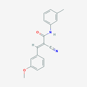 molecular formula C18H16N2O2 B2959331 (2E)-2-cyano-3-(3-methoxyphenyl)-N-(3-methylphenyl)acrylamide CAS No. 342589-61-1