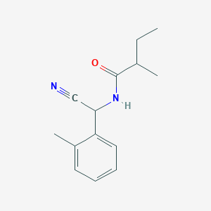 molecular formula C14H18N2O B2959340 N-[cyano(2-methylphenyl)methyl]-2-methylbutanamide CAS No. 1355582-43-2