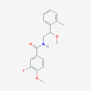 molecular formula C18H20FNO3 B2959342 3-fluoro-4-methoxy-N-(2-methoxy-2-(o-tolyl)ethyl)benzamide CAS No. 1796950-20-3