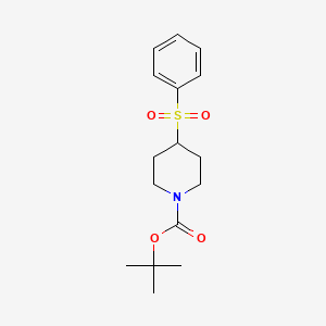 molecular formula C16H23NO4S B2959349 Tert-butyl 4-(phenylsulfonyl)piperidine-1-carboxylate CAS No. 400729-18-2